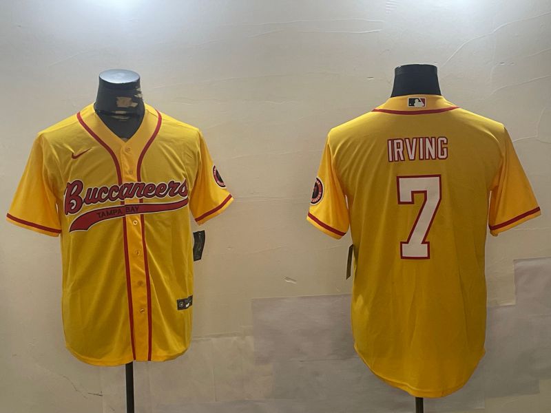 Men Tampa Bay Buccaneers #7 Irving Yellow Joint Name 2024 Nike Limited NFL Jersey style 1->tampa bay buccaneers->NFL Jersey